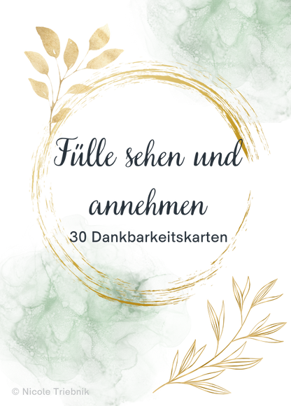 Fülle sehen und annehmen Karten