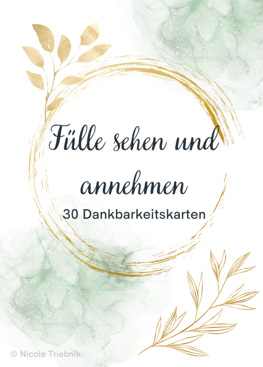 Fülle sehen und annehmen Karten